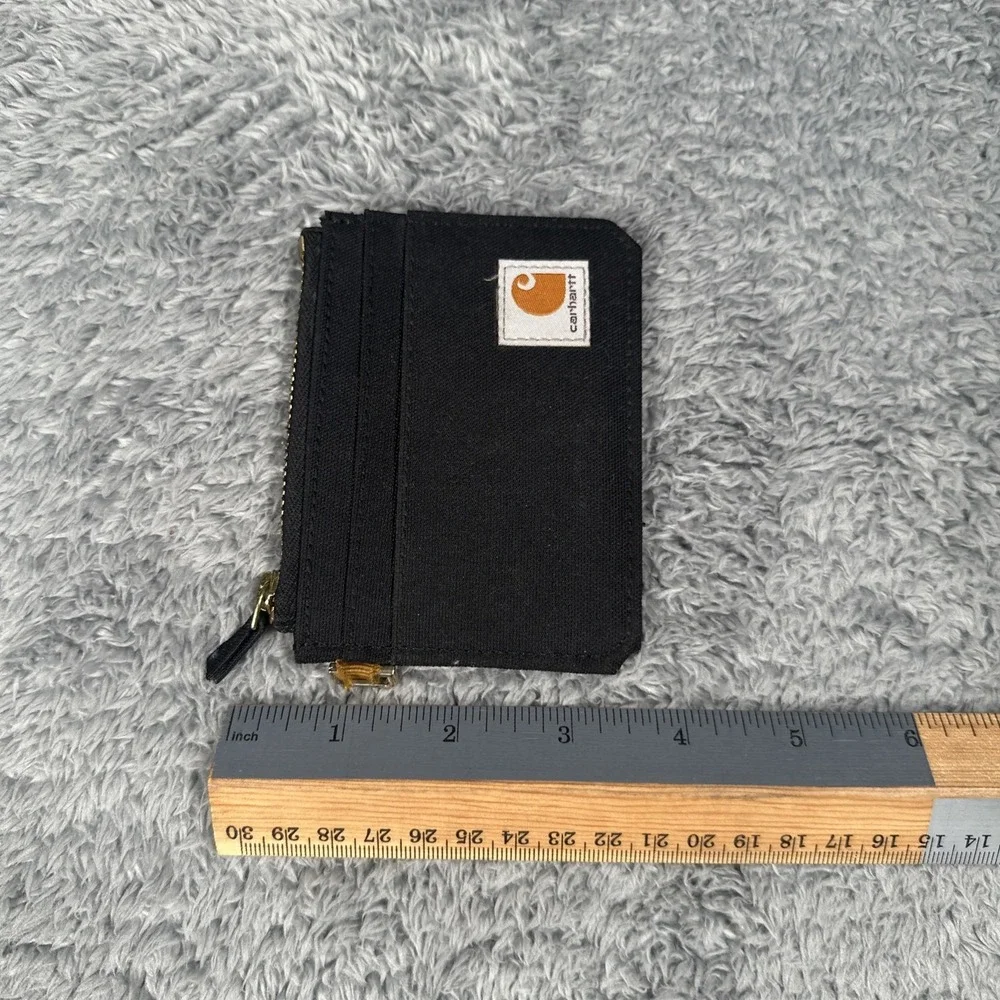 Carhartt WW0245-W Black Coin Case Compact Wallet Card & Coin Holder EDC
